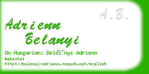 adrienn belanyi business card